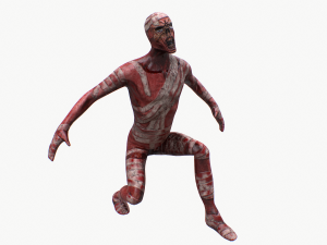 burned zombie rigged pbr 3D Model
