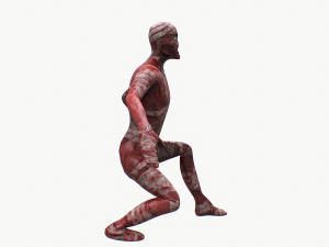 burned zombie rigged pbr 3D Model