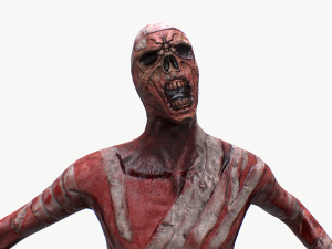 burned zombie rigged pbr 3D Model