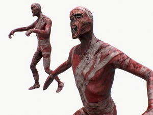 burned zombie rigged pbr 3D Model
