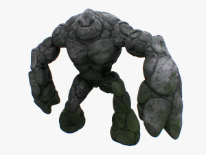 кам'яний голем сфальсифікований 3D Модель