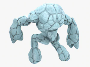 ice golem rigged 3D Model