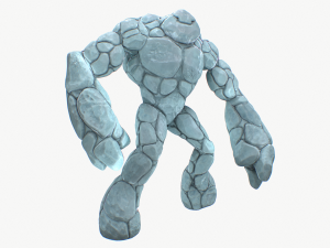 ice golem rigged 3D 模型