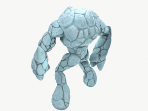 ice golem rigged 3D 模型