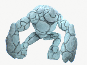 ice golem rigged 3D 模型