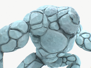 ice golem rigged 3D 模型