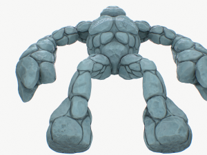 ice golem rigged 3D 模型