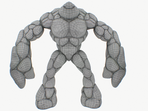 ice golem rigged 3D 模型