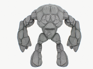 ice golem rigged 3D 模型