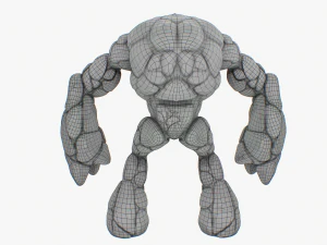 ice golem rigged 3D Model