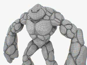 ice golem rigged 3D 模型