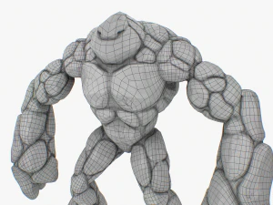ice golem rigged 3D Model