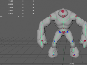 ice golem rigged 3D 模型