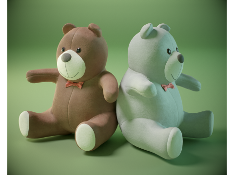 Teddy Bear Toy PBR 3D Model