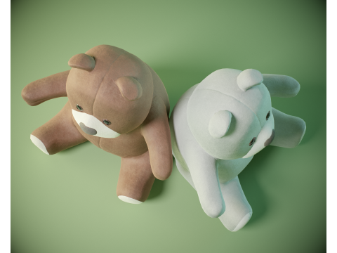 Teddy Bear Toy PBR 3D Model
