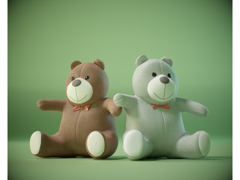 Teddy Bear Toy PBR 3D Model