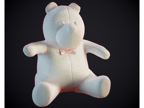 Teddy Bear Toy PBR 3D Model