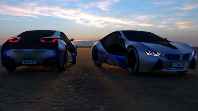 bmw i8 3D Модель .c4d .max .obj .3ds .fbx .stl .blend 