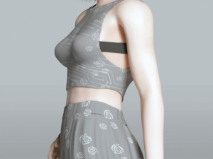 lily asian women full body 3D Модель