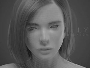 lily asian women full body 3D Model
