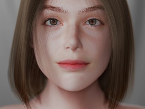 arin head cute girl 3D Model