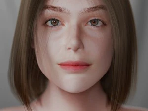arin head cute girl 3D Model