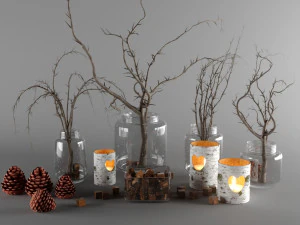 rustic decor set 3D Model