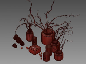 rustic decor set Model 3D
