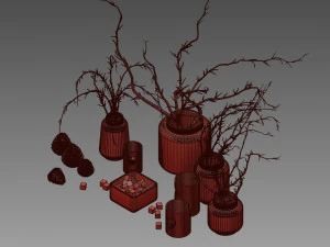 rustic decor set 3D Model