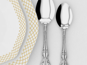 luxury spoon set 3D 模型