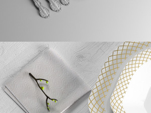 luxury spoon set 3D 模型