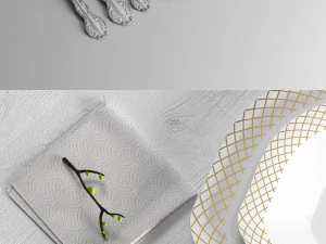 luxury spoon set 3D Model