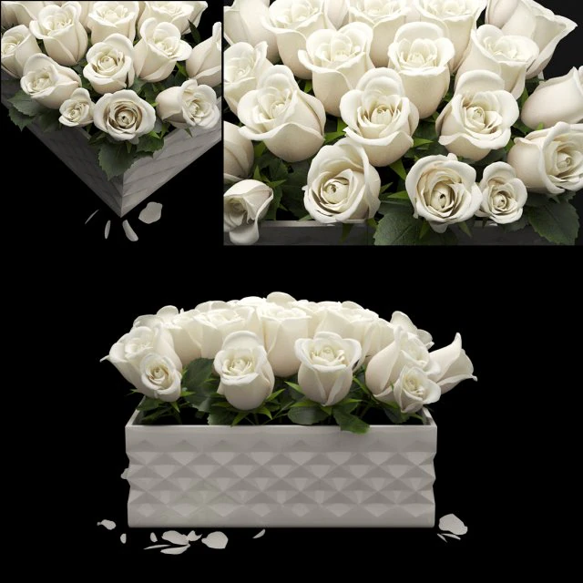 red flowerbox 3D Model .c4d .max .obj .3ds .fbx .stl .blend 