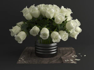 white rose 3D Model