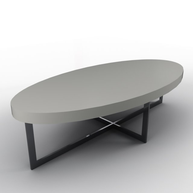 oval coffee table Modelo 3D .c4d .max .obj .3ds .fbx .stl .blend 