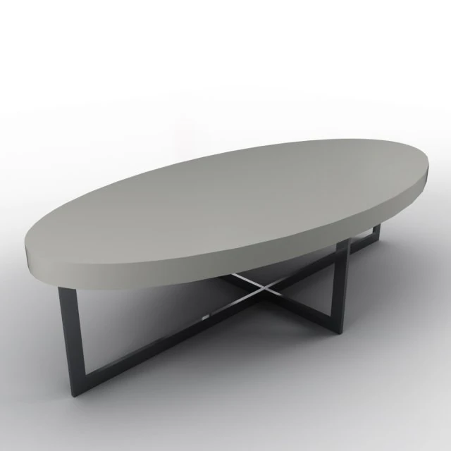 oval coffee table 3D Model .c4d .max .obj .3ds .fbx .stl .blend 