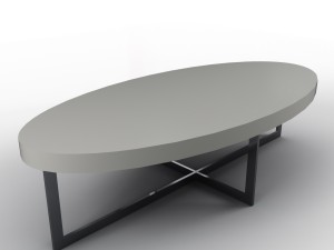 oval coffee table 3D Model