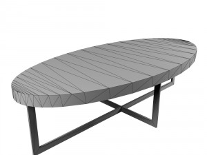 oval coffee table Modelo 3D