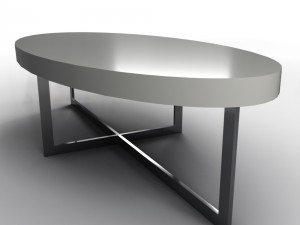oval coffee table Modelo 3D