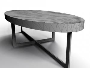 oval coffee table Modelo 3D