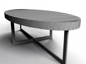 oval coffee table 3D Model