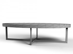 oval coffee table Modelo 3D