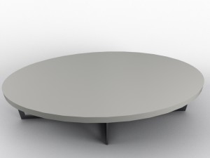 oval coffee table Modelo 3D