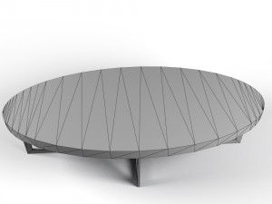 oval coffee table Modelo 3D