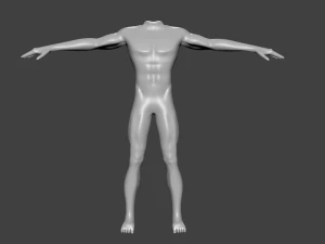 human basic complete male body 3D Model
