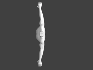 human basic complete male body 3D Model