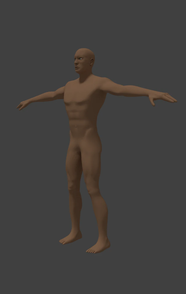 basic male human character 3D Model .c4d .max .obj .3ds .fbx .stl .blend 