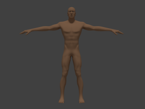 basic male human character Modèle 3D