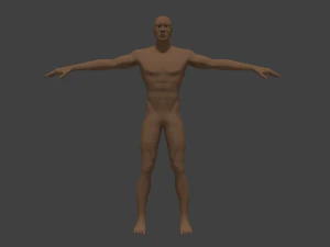 basic male human character 3D Model