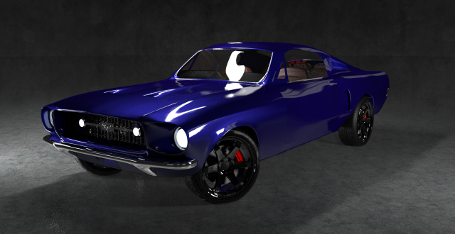 mustang shelby gt390 1968 3D मॉडल .c4d .max .obj .3ds .fbx .stl .blend 